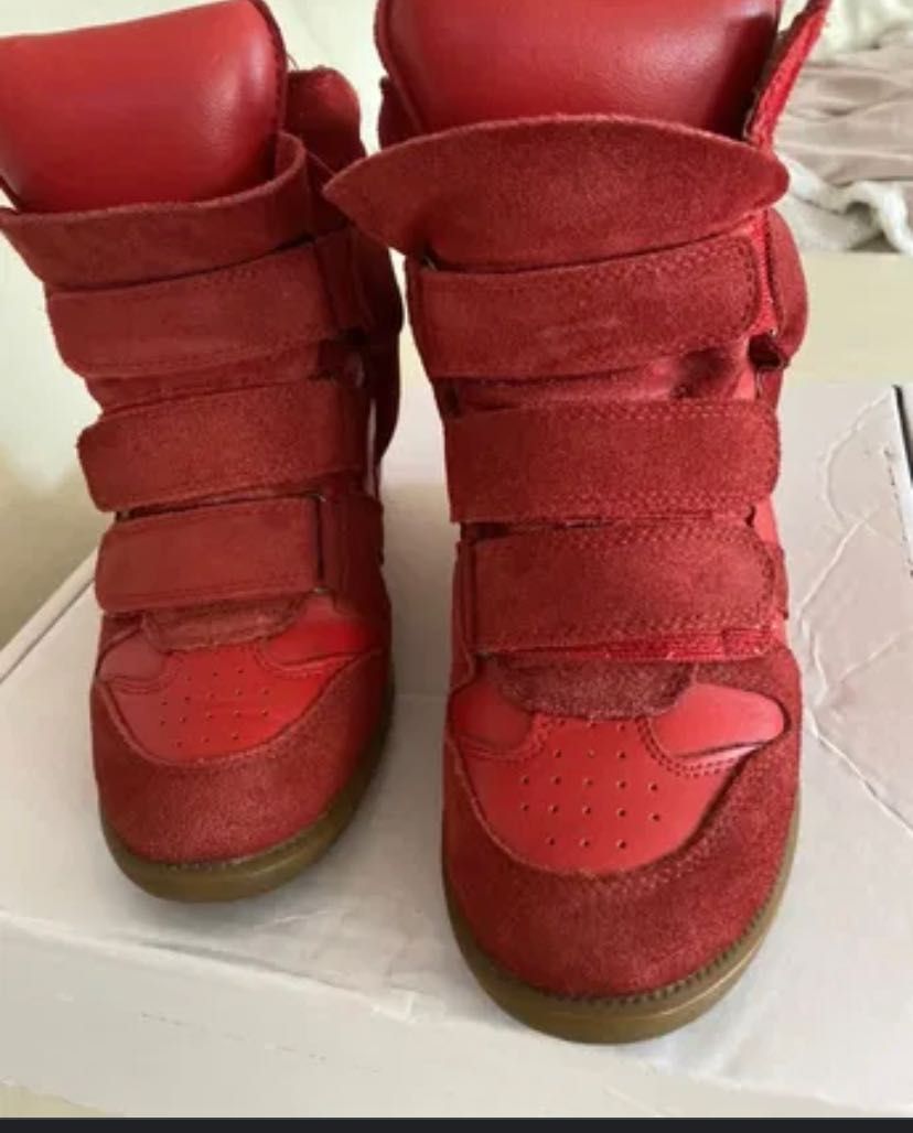 Isabel marant sneakersy skóra czerwone oryginalne 39 jak nowe