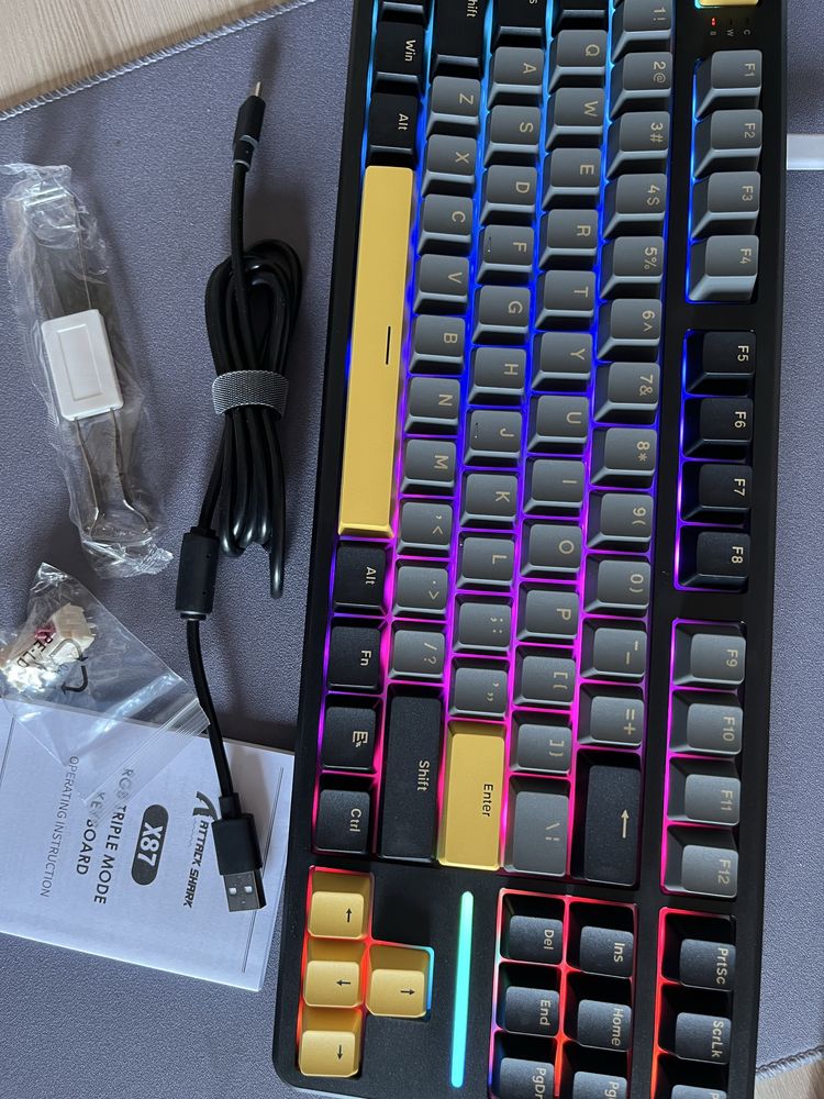 Механічна клавіатура attack shark x87 з RGB та HotSwap