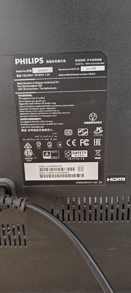 Monitor Philips BDM4350UC/00 43 cale 4k