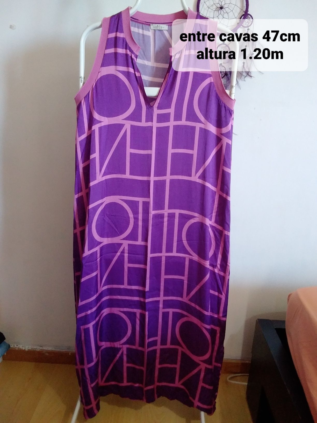 Vestido roxo tamanho L, ver fotos
