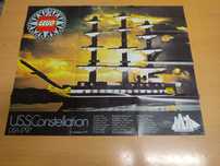 Poster Lego do U.S.S. Constellation e dois dos anos 90 (Castle e Town)