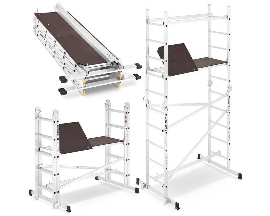 RUSZTOWANIE ALUMINIOWE jezdne DR2x5 wysokość robocza do 4,0 m