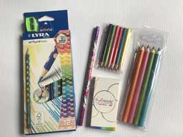zestaw nowych kredkek: Lyra  Groove slim 12 szt, Bambino barbie ołówek