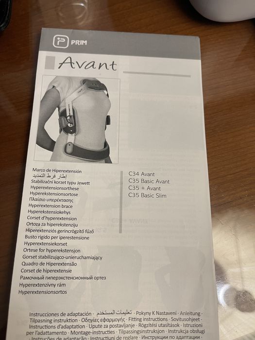 Colete Cervical/ Lombar Avant C35+ novo