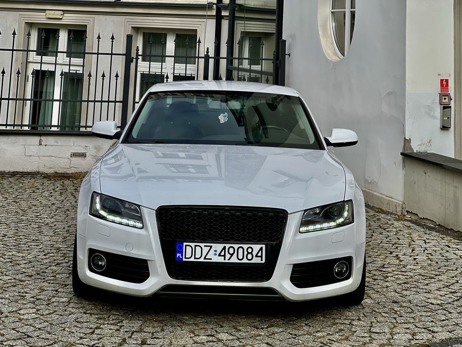 Audi a5 2.0 170 S Line Ledy Czujniki Navi Piekne Białe