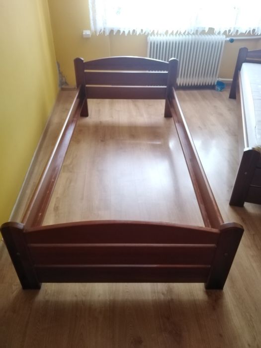 Materac i Łóżko drewniane 90x200