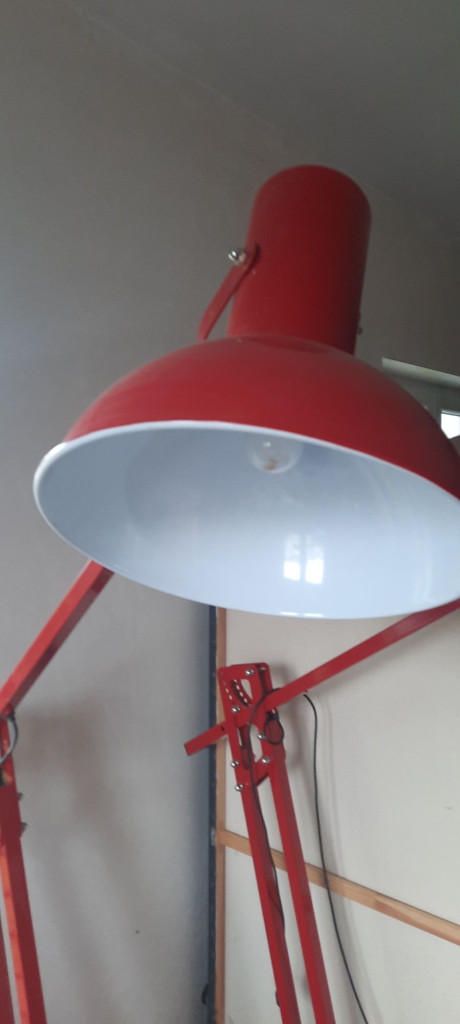 Lampa podłogowa kreślarska duża czerwona-KING SIZE