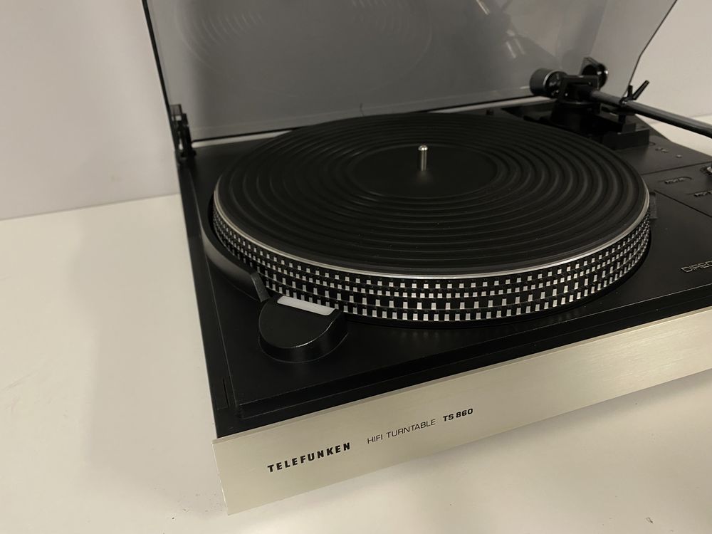 Gramofon Telefunken TS 860 - vintage, srebrny, nowa igła !