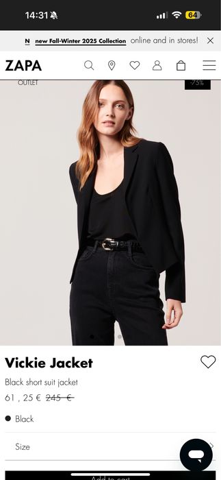 Новий вовняий жакет вкорочений