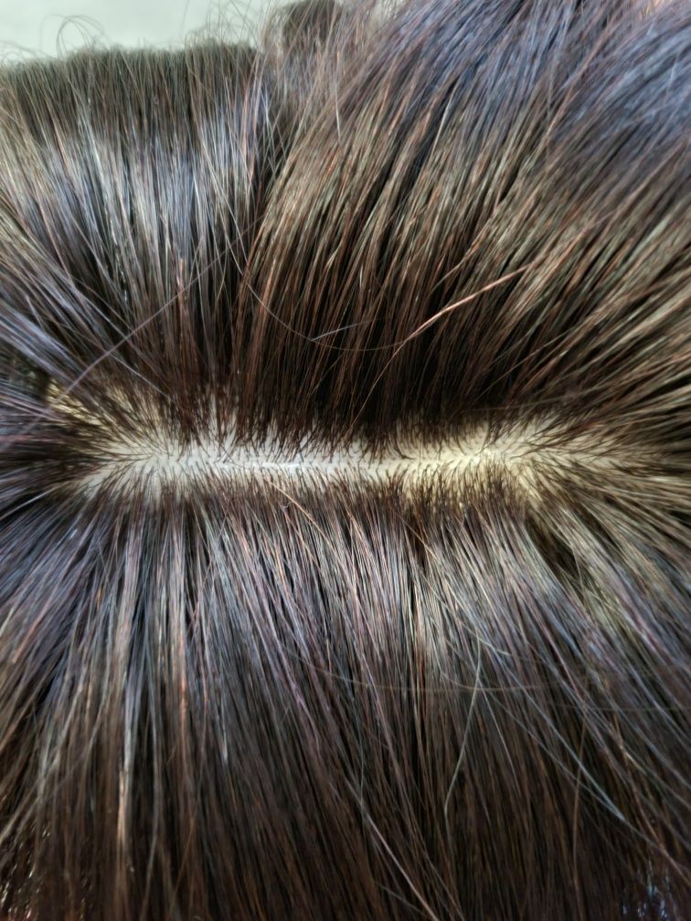 Макушка накладка из натуральных волос