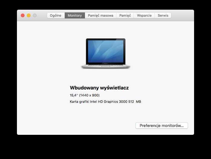 MacBook Pro 15” (A1286) – sprawny po nowej instalacji macOS