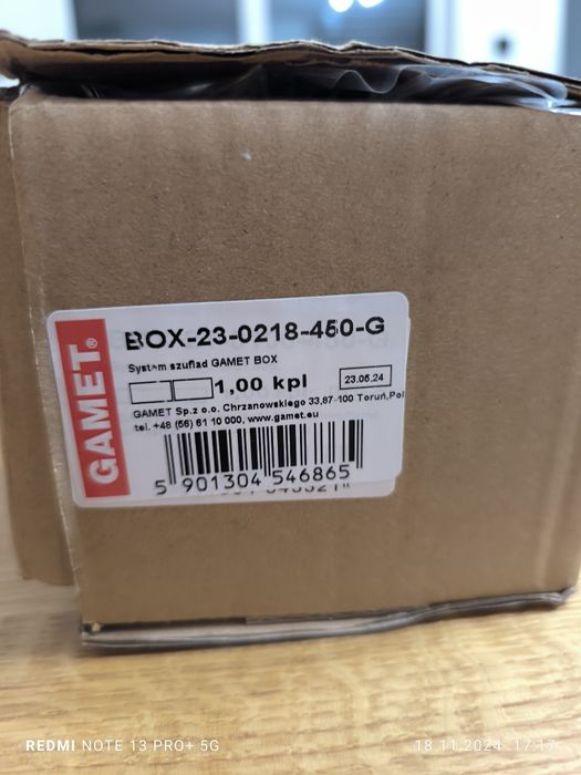 System szuflady gamet box