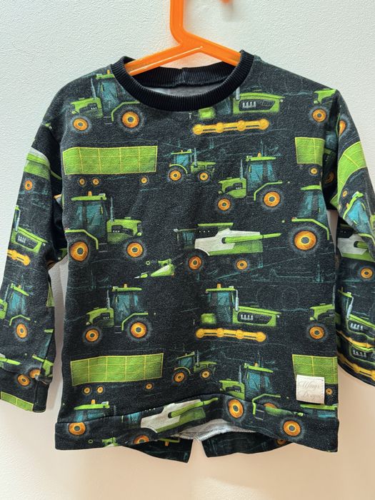 Bluzka bluza dresowa w traktory kombajny Mati Made 98 bawełniana