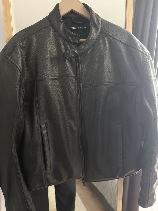 Байкерська куртка зі штучної шкіри , розмір l