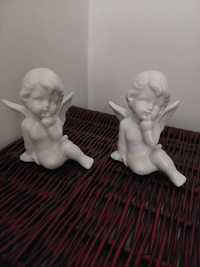 Porcelana figurka  Anioł  siedzący