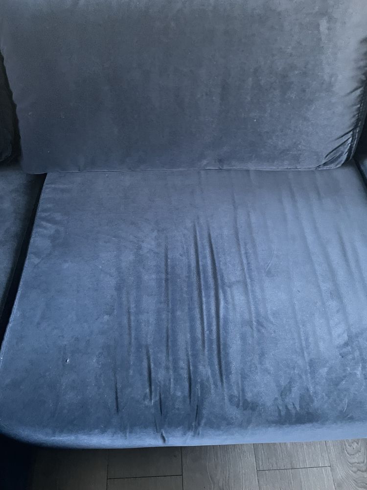 Narożnik L kanapa granatowa Almidecor kobaltowa duża stan idealny