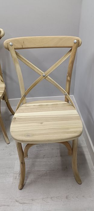 Krzesła drewniane krzyżak Fameg, szlifowane do malowania dost. 30szt