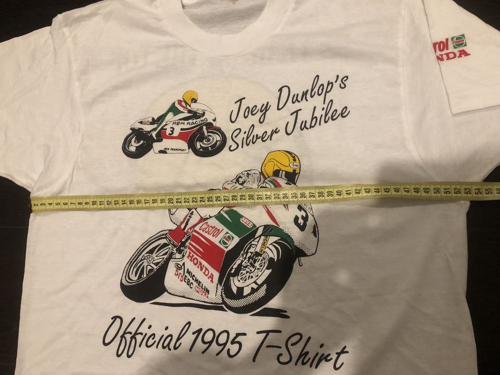 Мерч футболка joey dunlop honda 1995 року друку