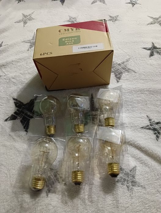 Żarówki Edison A60 zestaw 6szt