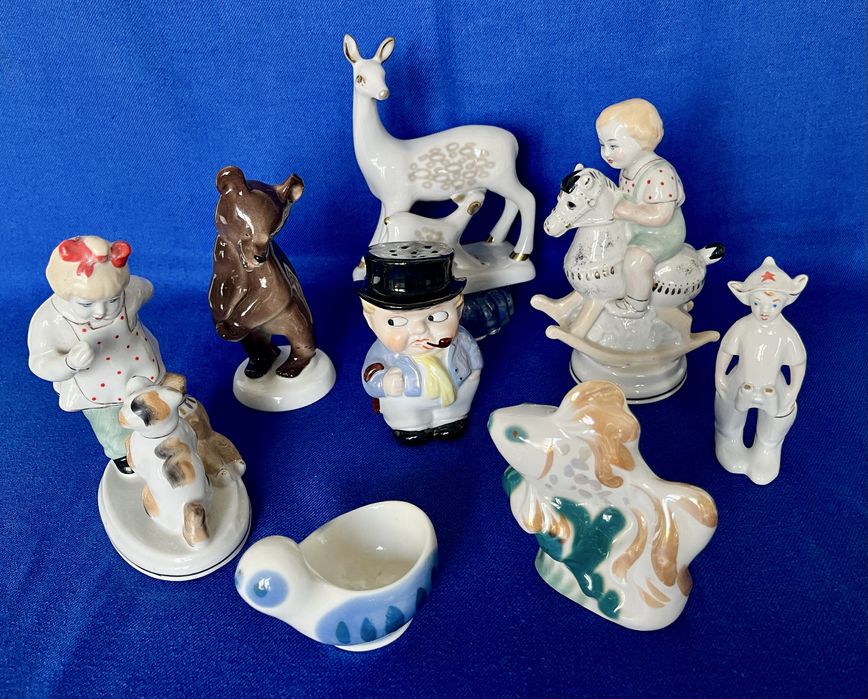 Статуэтки СССР: Мишка ЛФЗ Будёновец Олени Рыбка Мальчик Девочка Бюргер