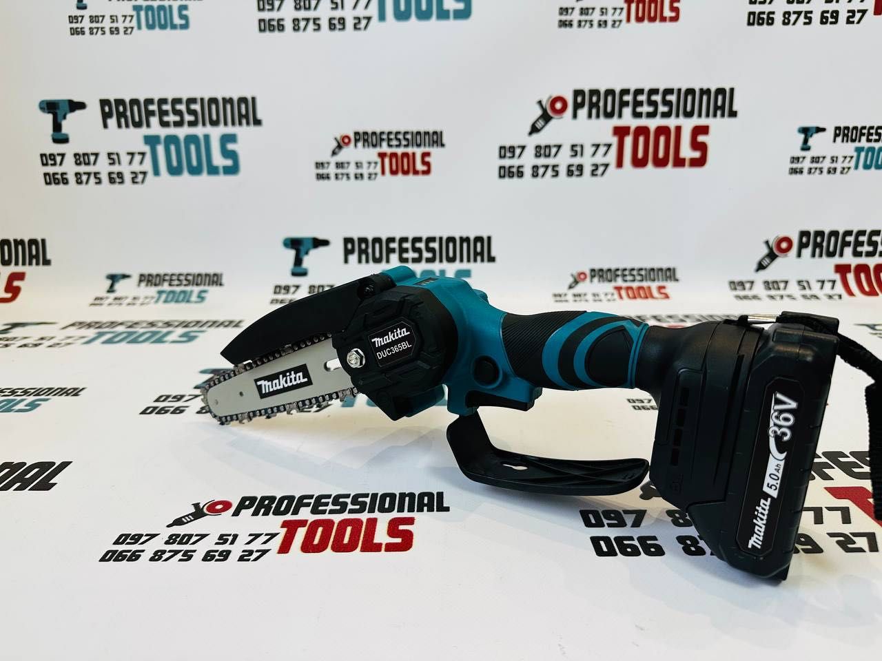 Аккумуляторная Міні пила Makita DUC365 36V-5A Сучкорез Шина 15см