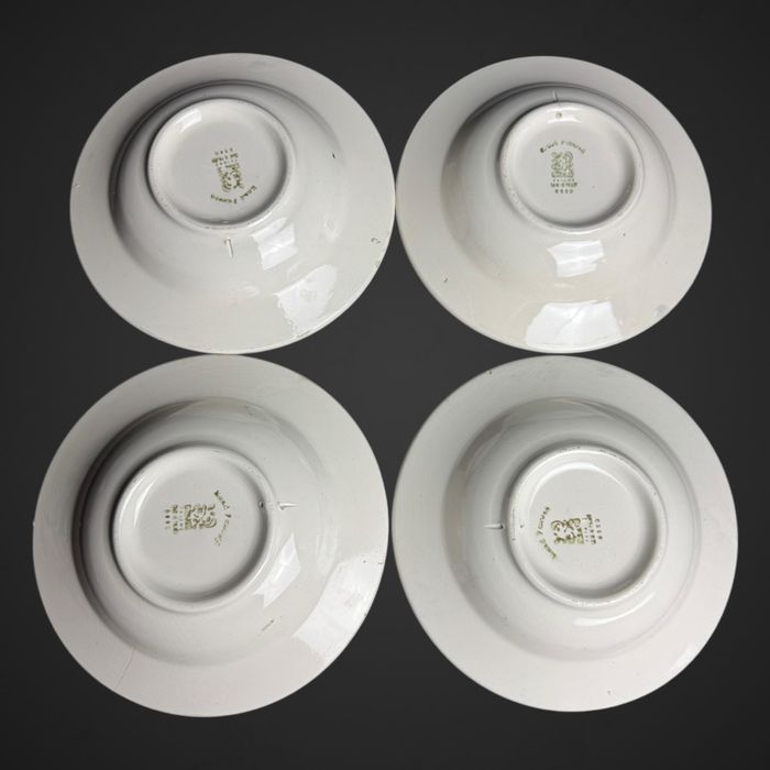 Miseczki miski Fajans Włocławek niebieskie kwiaty B4/113012