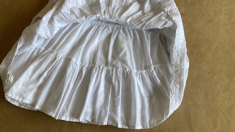 Vestido branco novo com etiqueta, tamanho 10