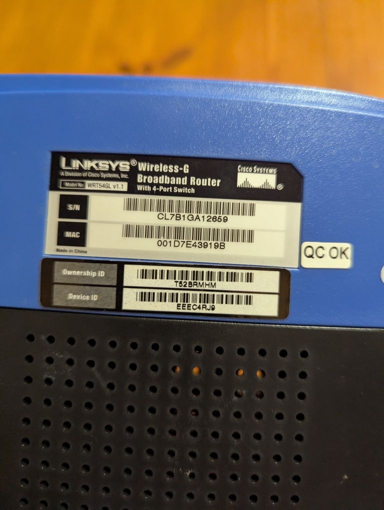 Маршрутизатор Linksys WRT54GL