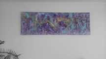 Obraz Abstrakcja - akryl na płótnie 120x40cm