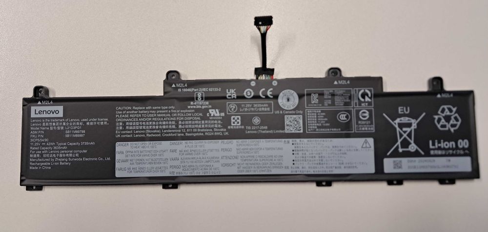 Nowa, oryginalna bateria do laptopa Lenovo ThinkPad L15 Gen 3