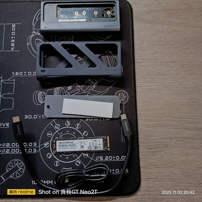 Корпус ssd Ugreen 40gbps+ssd nwme диск Samsung PM9A1a 2tb