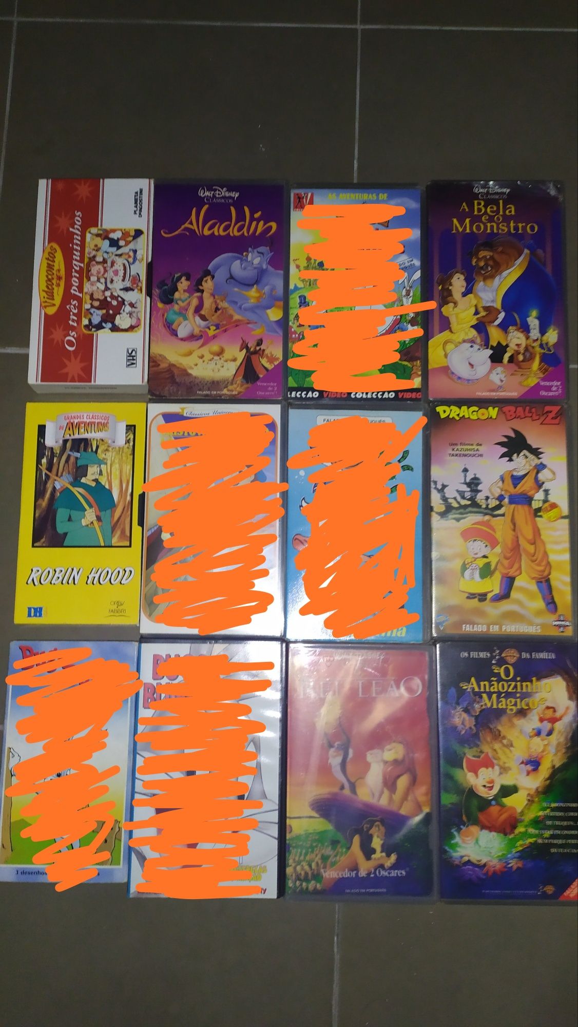 Cassetes VHS - Clássicos da Disney -Desenhos Animados