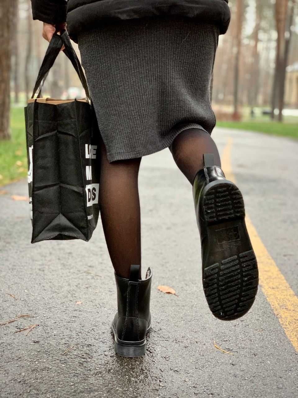 АКЦІЯ! Жіночі черевики Dr.Martens 1460 Smooth Mono Black Fur (36 р.)