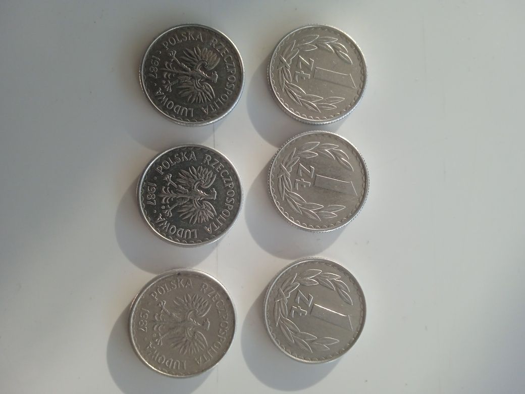 Monety 1 zł z 1987 roku