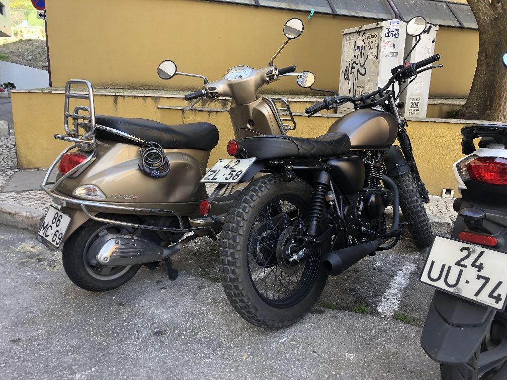 Mutt Fat Sabath Bronze 125cc + Capacete Hedon