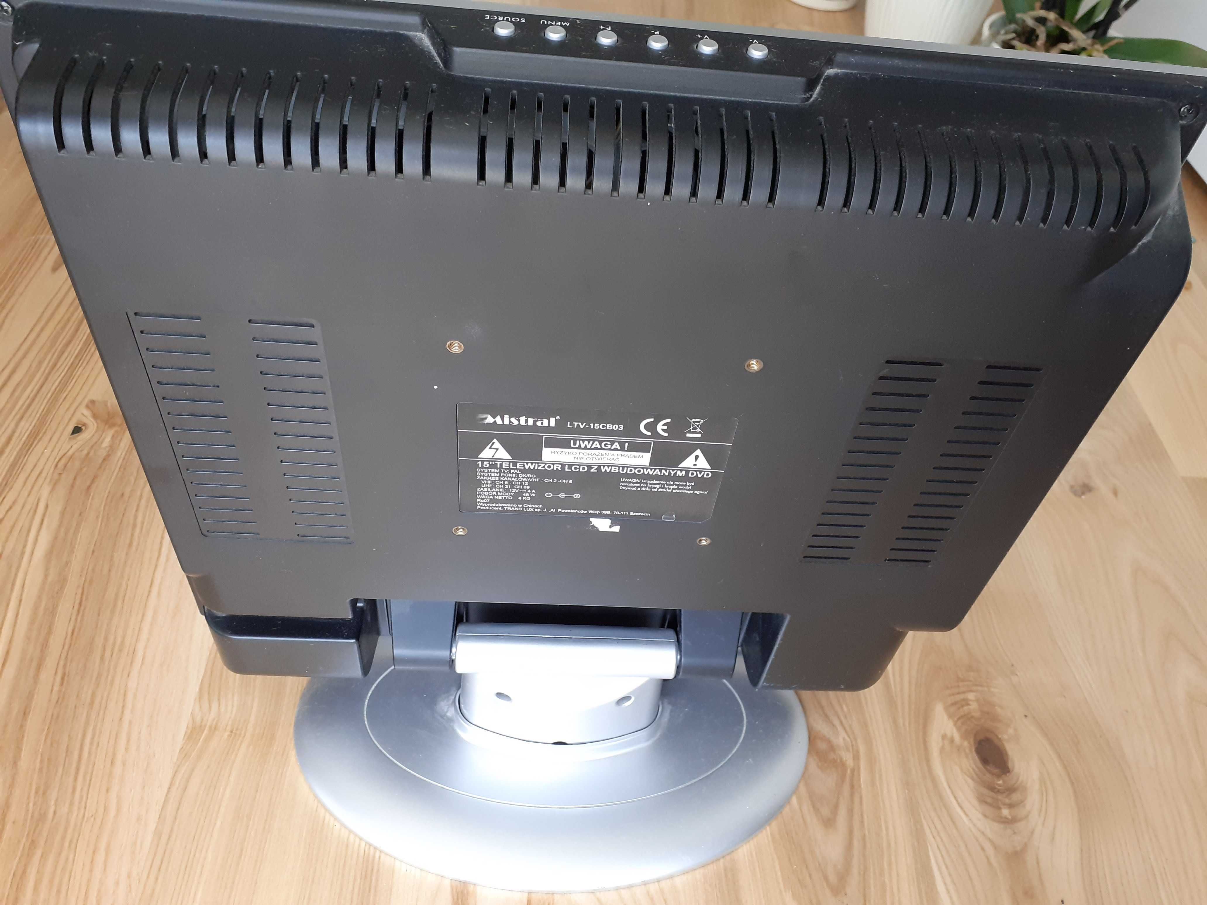 Telewizor 15" LCD z wbudowanym DVD Mistral sprzedam.