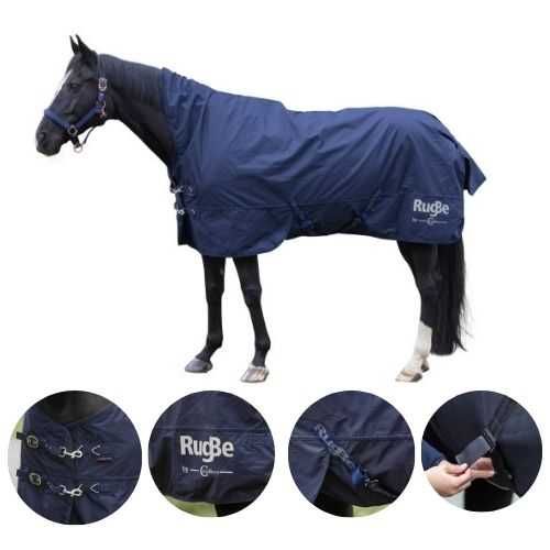 Derka przeciwdeszczowa dla konia RugBe HighNeck z kołnierzem