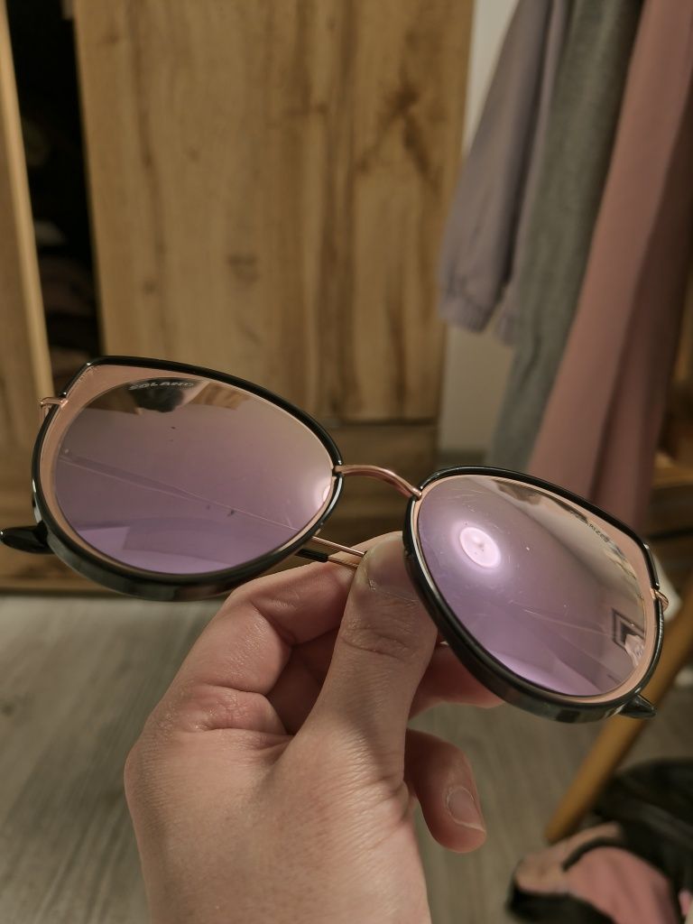 Okulary solano polarized różowe
