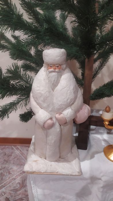Дед Мороз и ёлка времён СССР , игрушки , бу