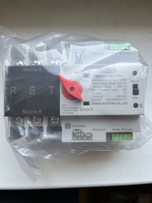 АВР Автомат введення резерву TOMZN TOQ5-100/3/4 63,100,125А Dual power