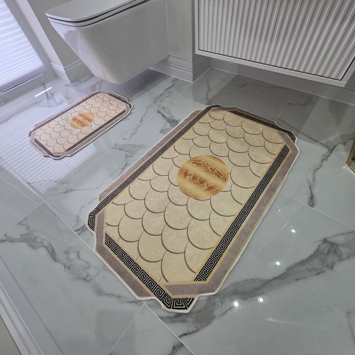 Komplet łazienkowy dywaniki versace  złote glamour