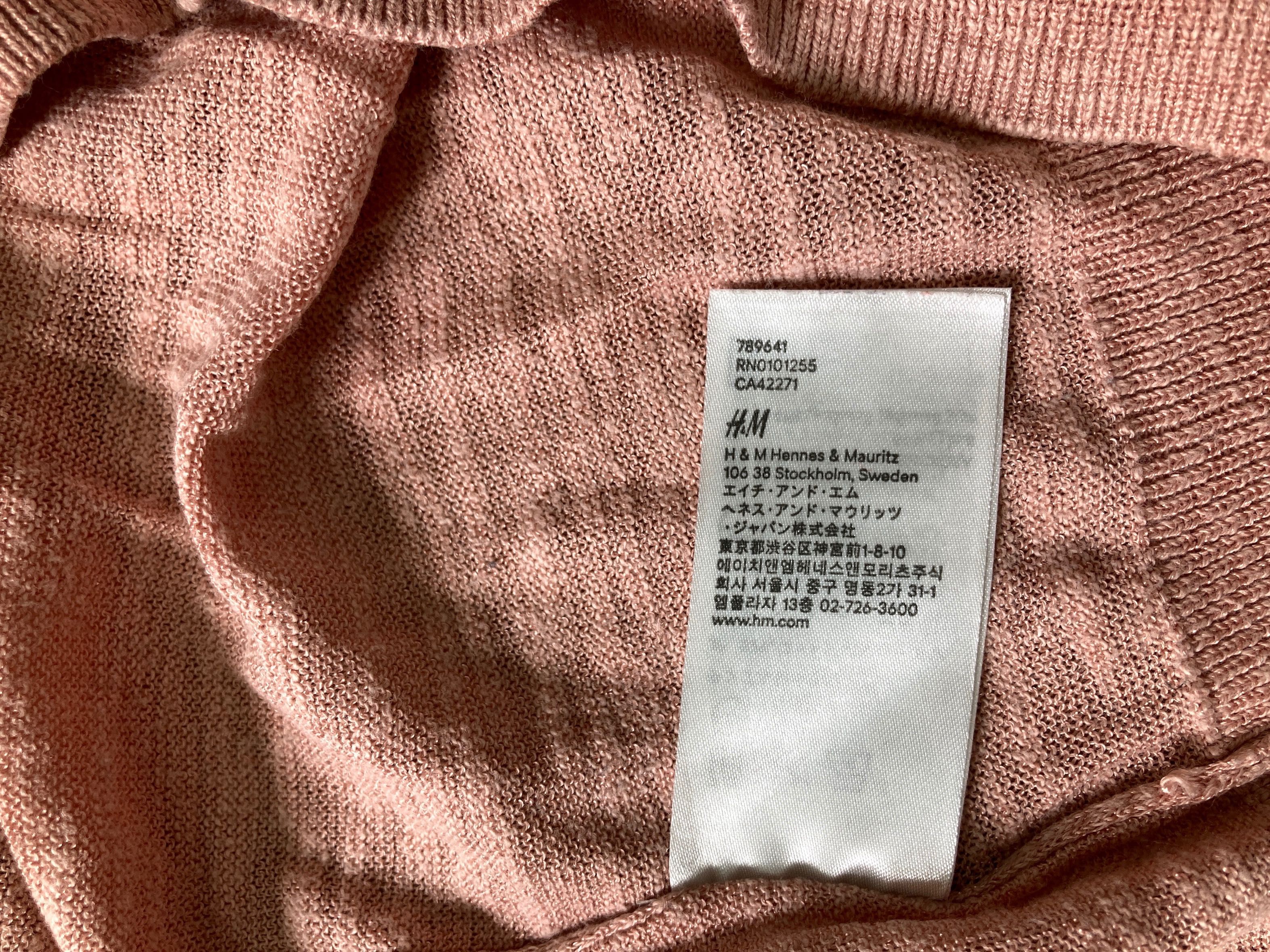 H&M Sweterek Szpic Damski L pudrowy róż, uszkodzony