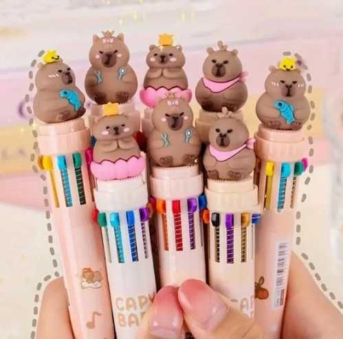 długopis automatyczny 10 kolorów w 1 Kapibara Kawaii
