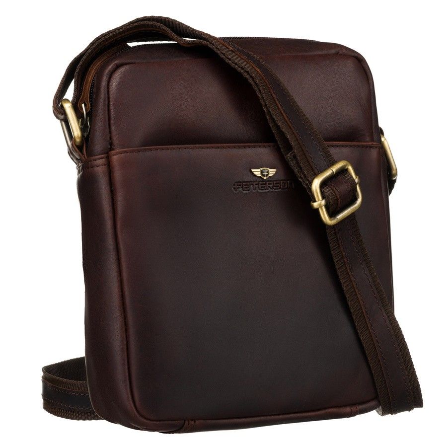 męska torba crossbody ze skóry naturalnej z kieszeniami- peterson
