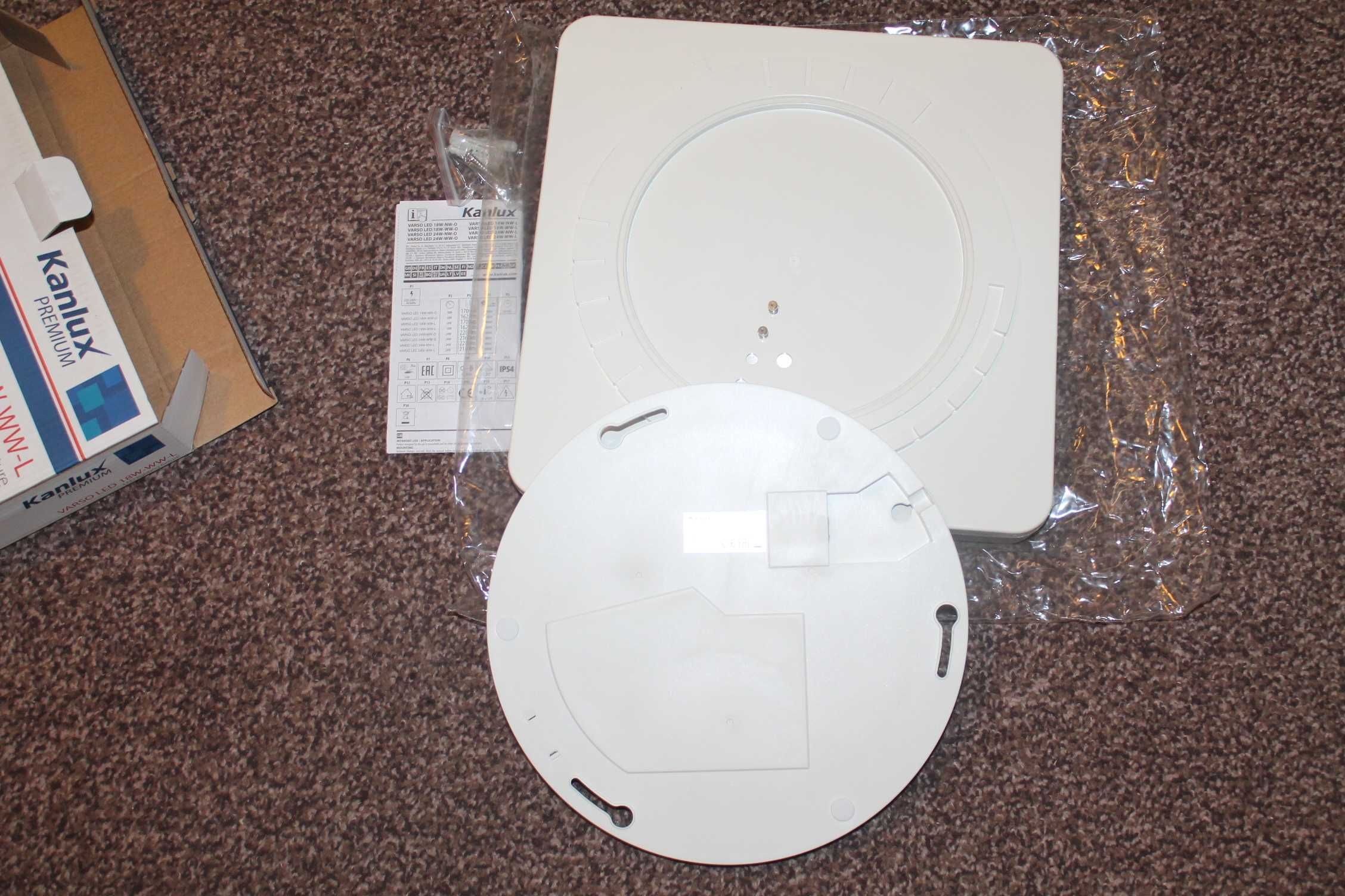 Plafoniera hermet. Kanlux VARSO LED 18W-WW-L IP54