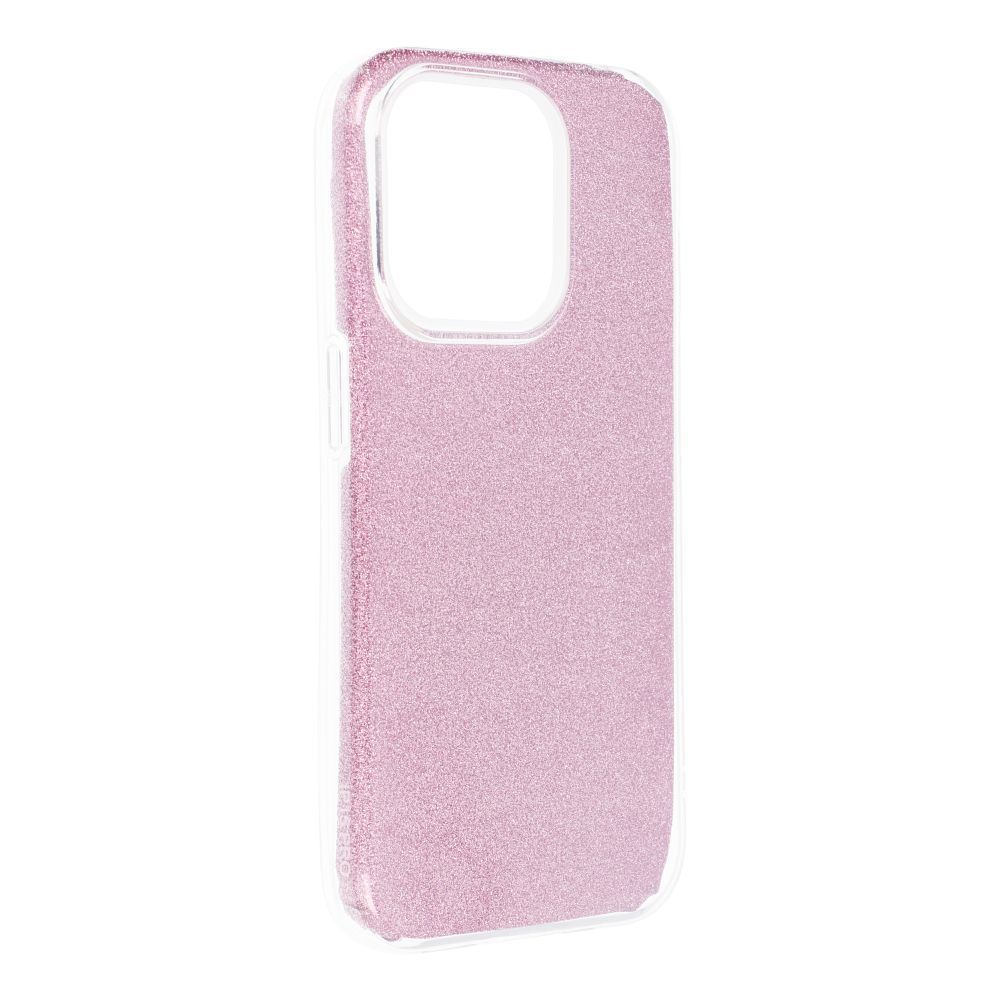 Etui Case Plecki Shining Brokat Iphone 15 Pro Róż + Szkło 9H