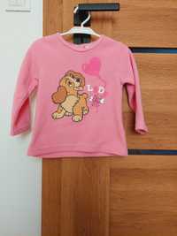 Bluza różowa polarowa disney piesek 2-3l 92-98 cm