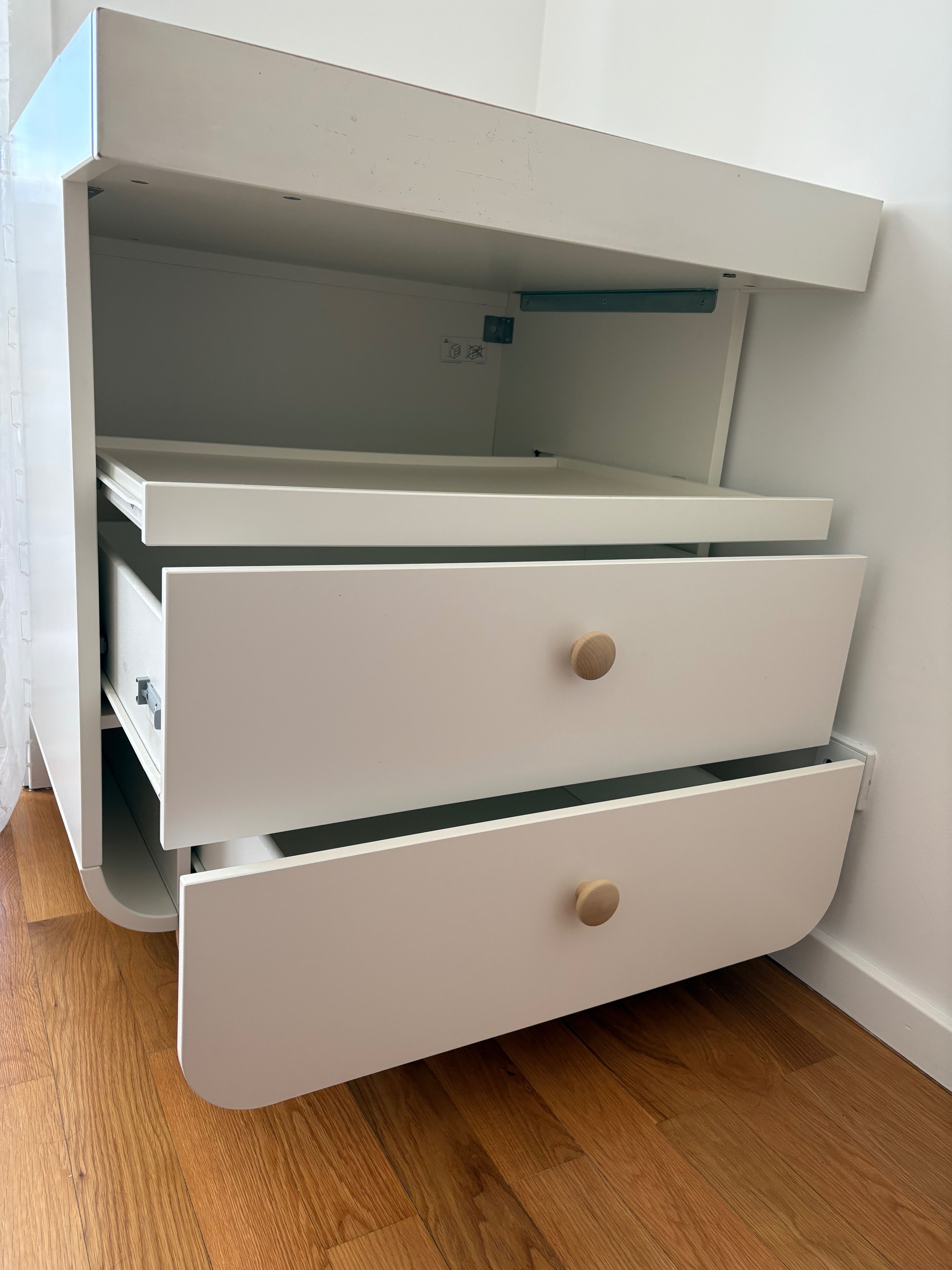 Trocador com gavetas, branco, Myllra IKEA