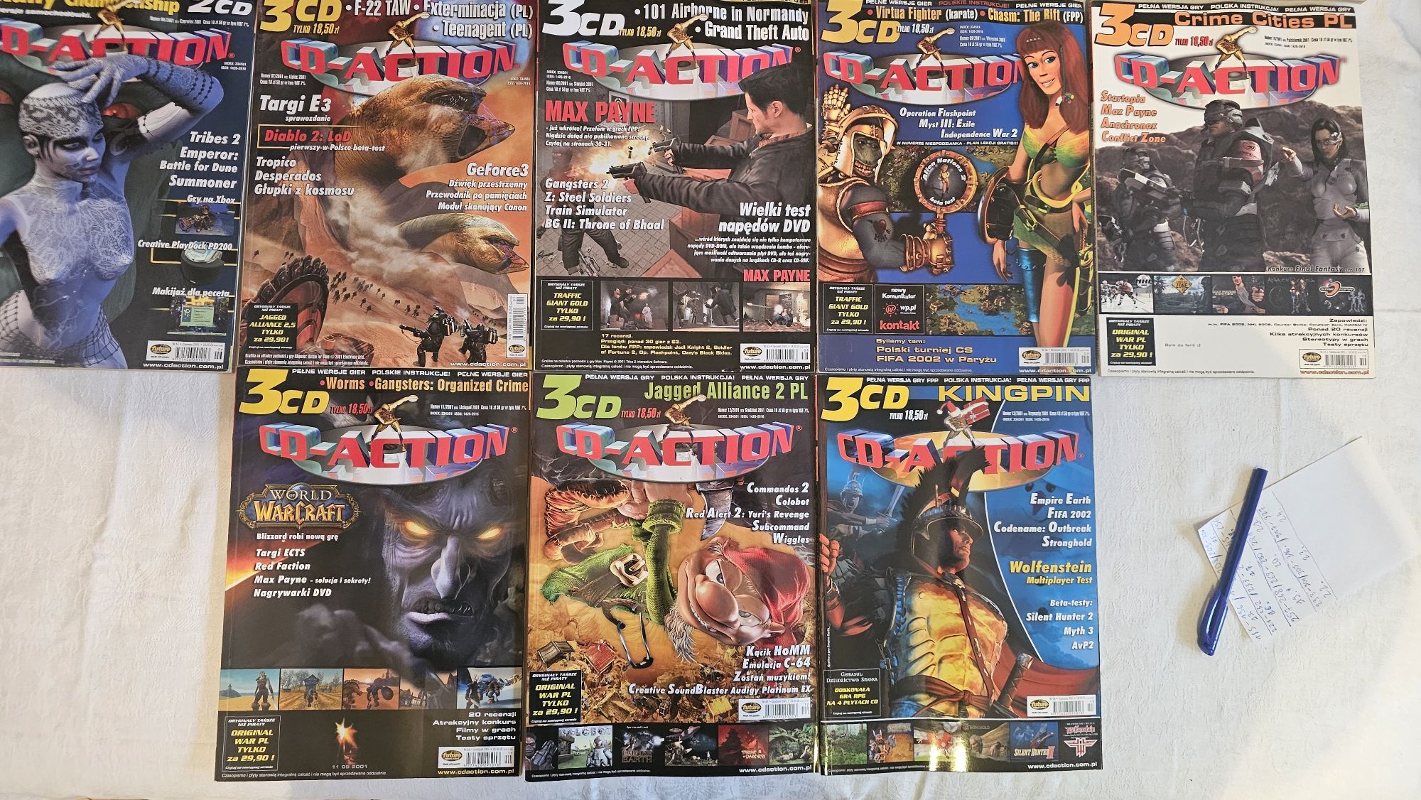 Sprzedam cały rocznik Cd-action z 2001 roku . 13 numerów .