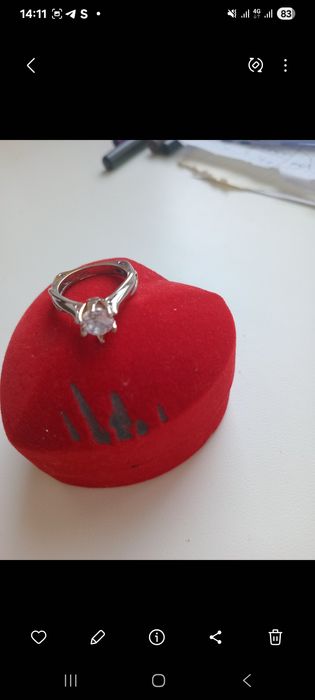 Кольцо, муассанит брилиант серебро